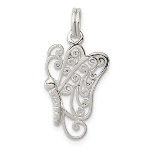 925 Sterling Silver Butterfly Necklace Charm Pendant
